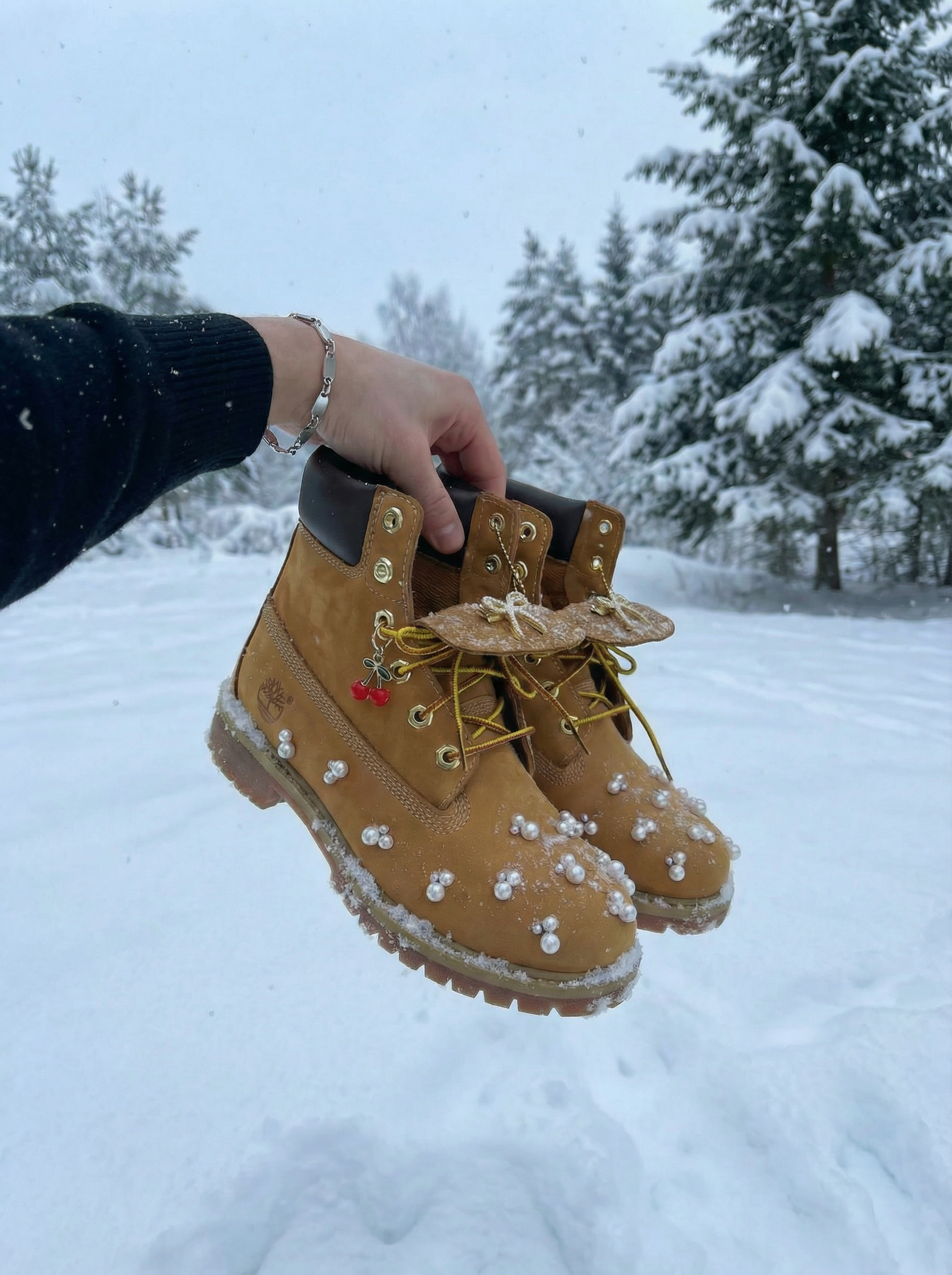 Timberland Premium 6 Inch Custom Pearls Original